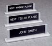 Reversible Slide-Post Teller Signs