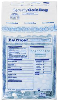 Heavyduty Coin Deposit Bag Clear Large #53860 12 X 25 (100, 200, 300, 400 AND 500)